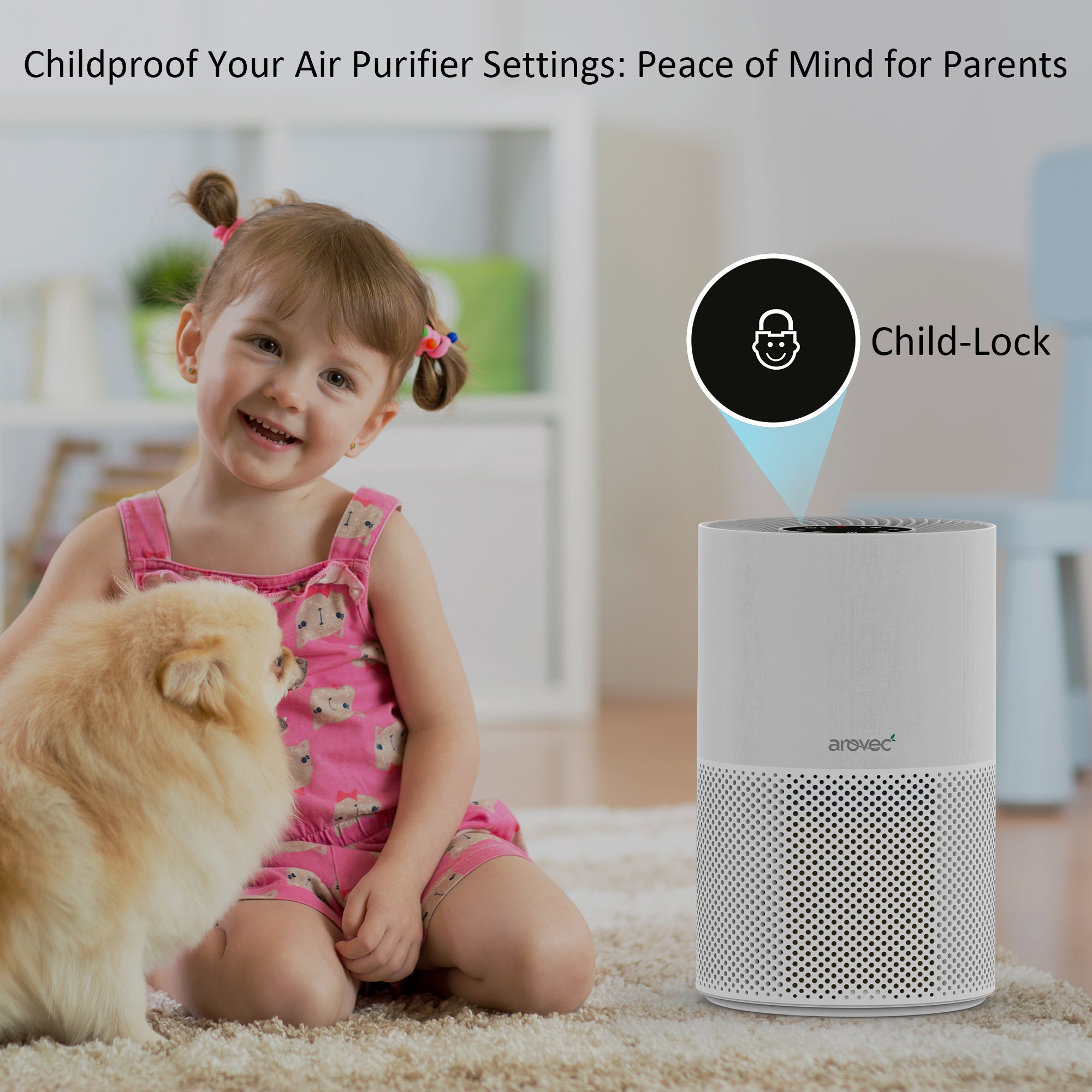 AROVEC Air Purifier for Home Bedroom, Apex300