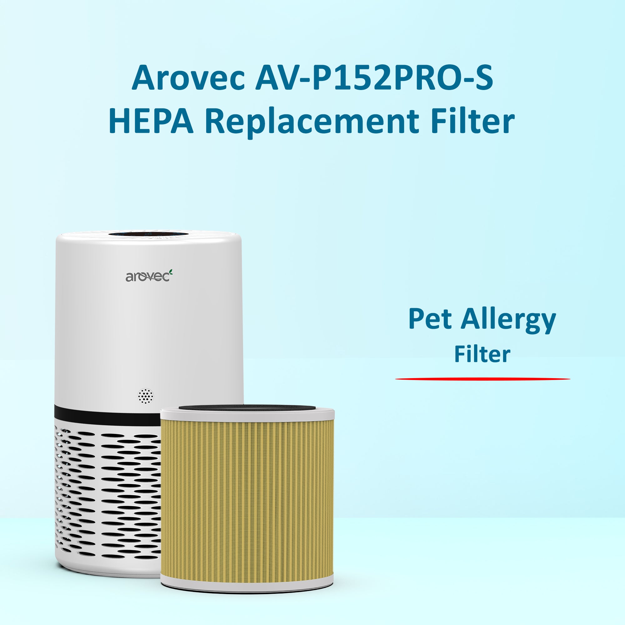 AROVEC AV-P152PRO-RFA Genuine Allergy Replacement Filter
