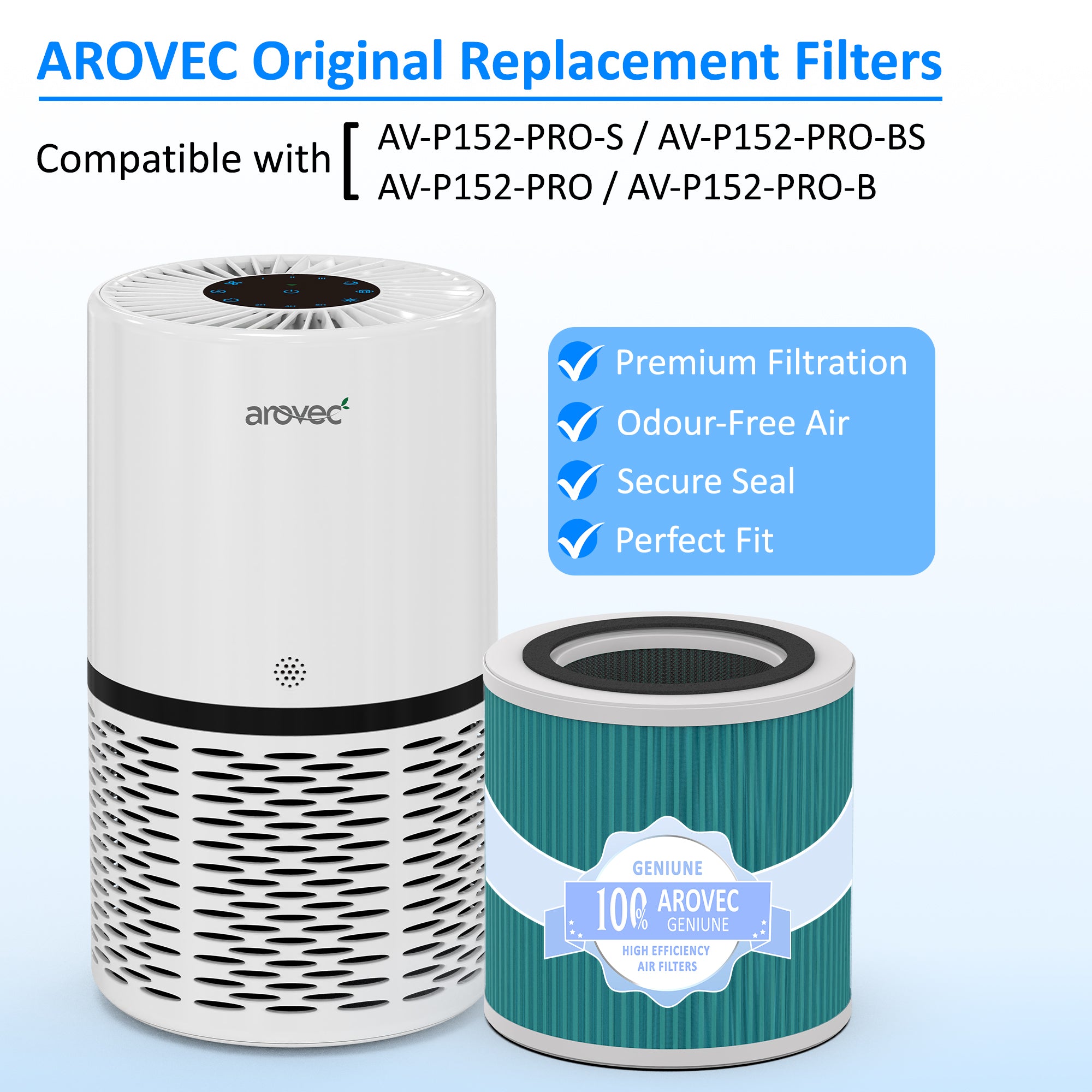 AROVEC AV-P152PRO-RFB Genuine Bacterial Replacement Filter