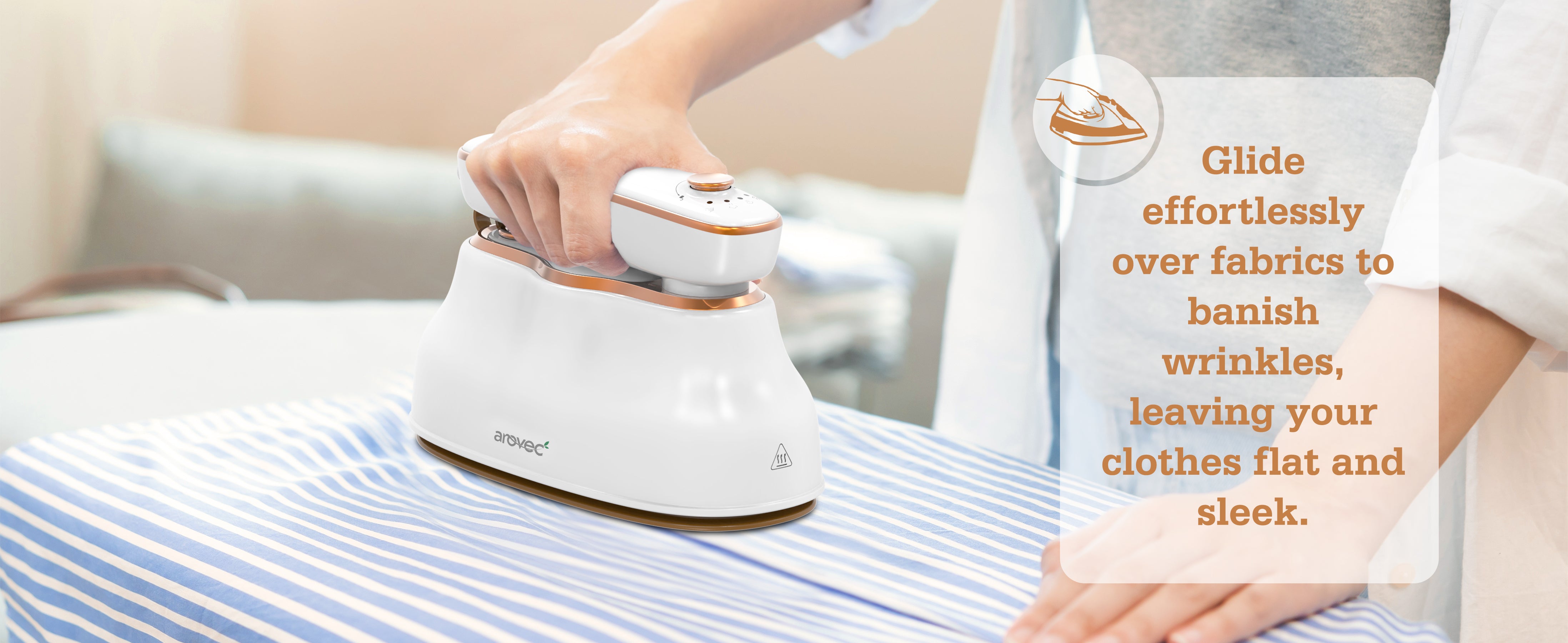 Arovec Clothes Steamer, 2-in-1 Iron & Hand Steamer, with 200ml Water Tank