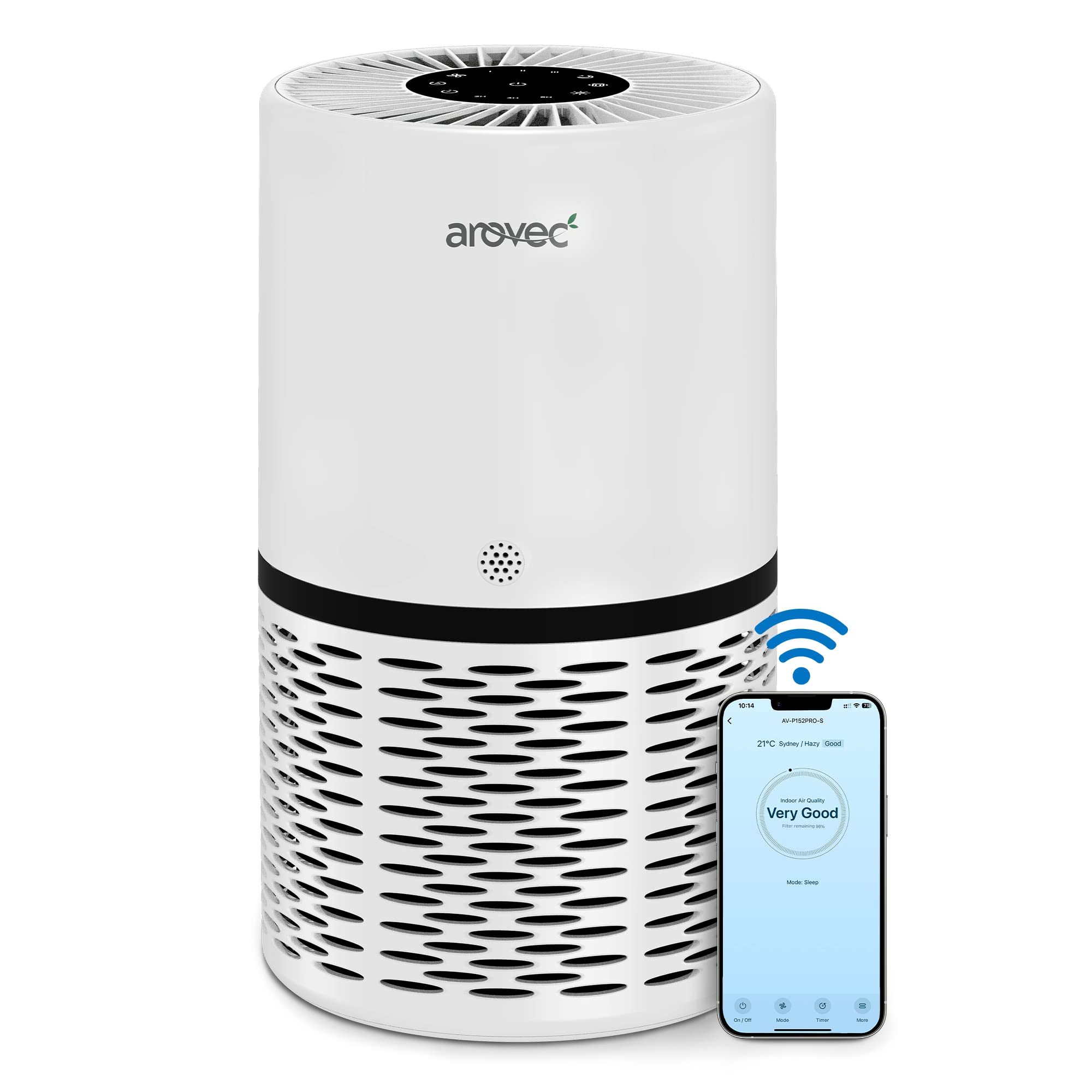 AROVEC Air Purifier Smart True HEPA, AV-P152PRO-BS