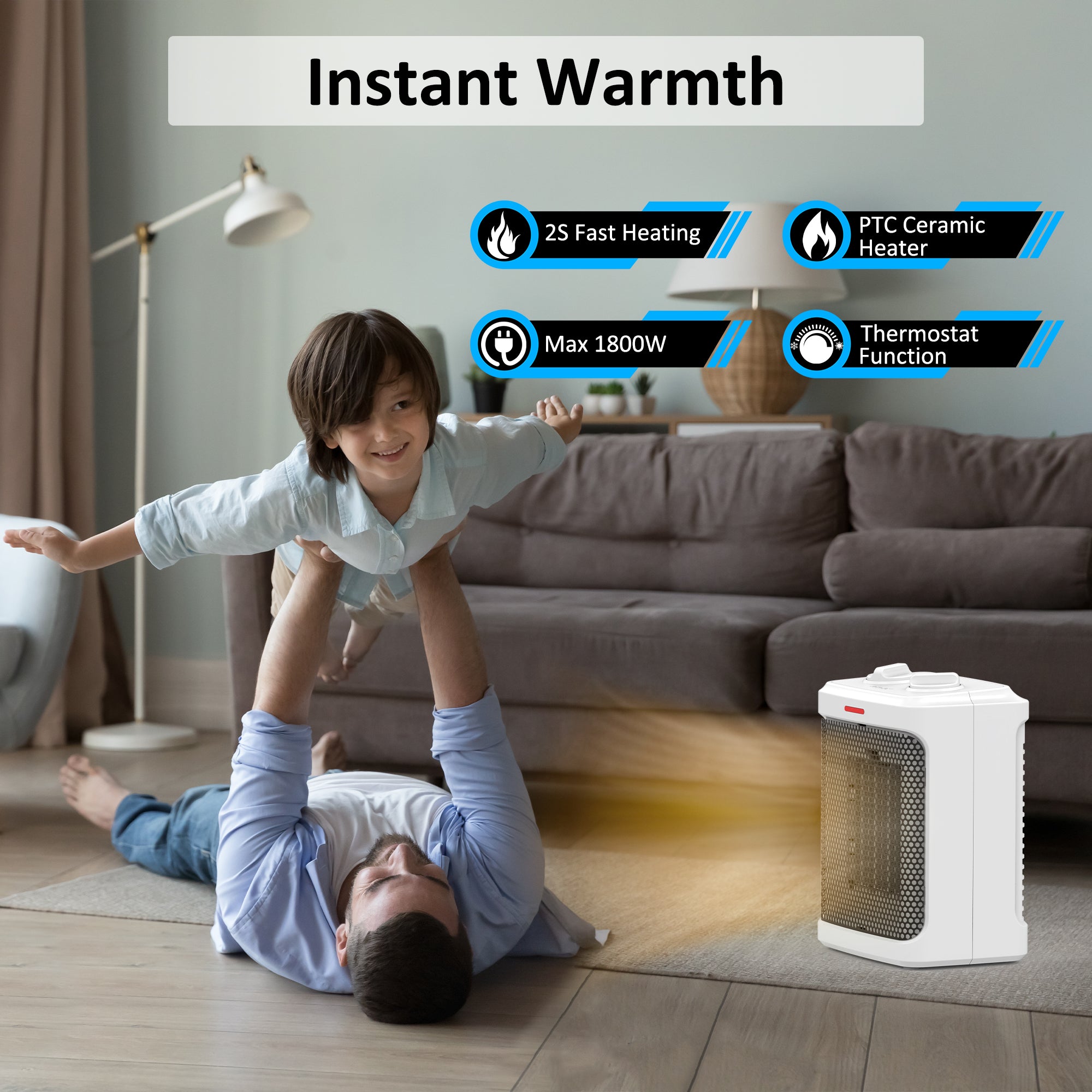 AROVEC 1800W Ceramic Space Heater, AVHT-FC180N