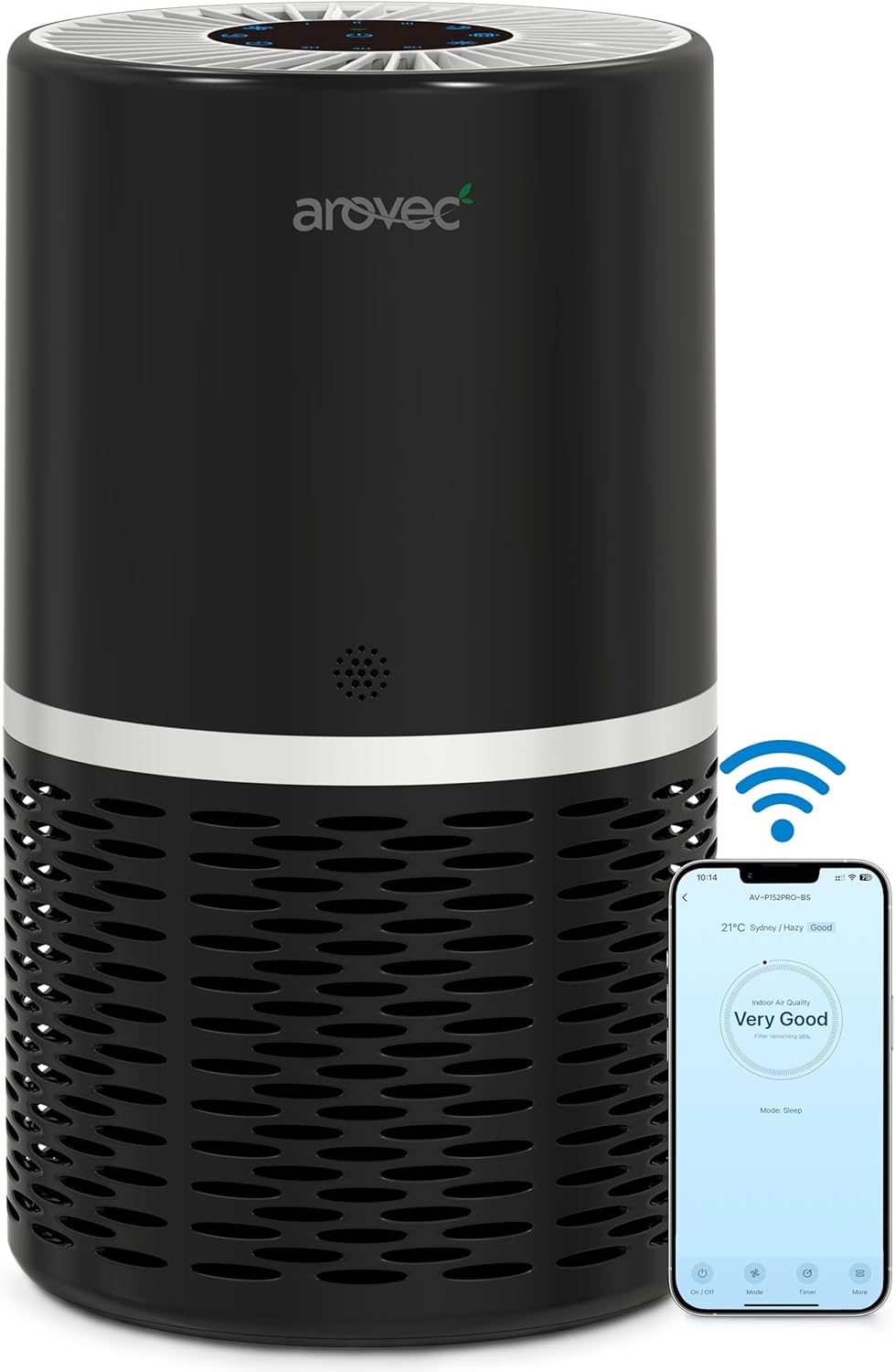 AROVEC Air Purifier Smart True HEPA, AV-P152PRO-BS