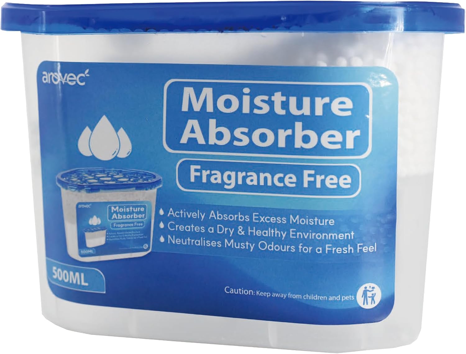 Arovec Moisture Absorber Dehumidifier, Unscented 8 Packs