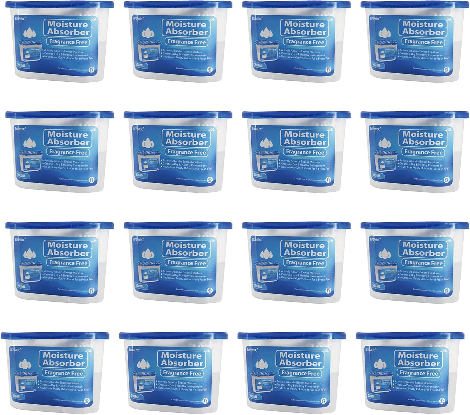 Arovec Moisture Absorber Dehumidifier, Unscented 8 Packs