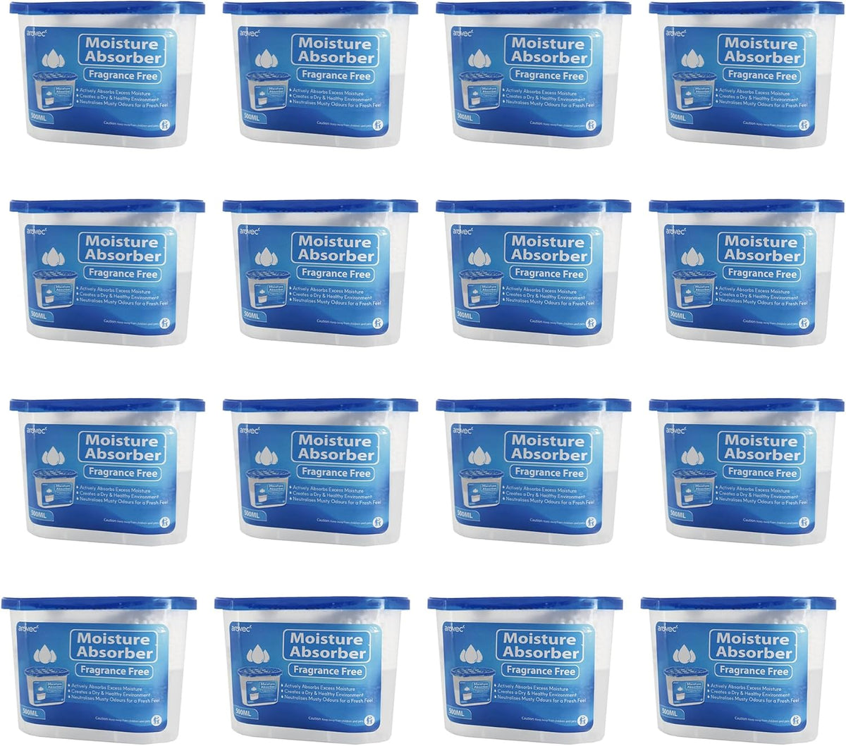 Arovec Moisture Absorber Dehumidifier, Unscented 8 Packs