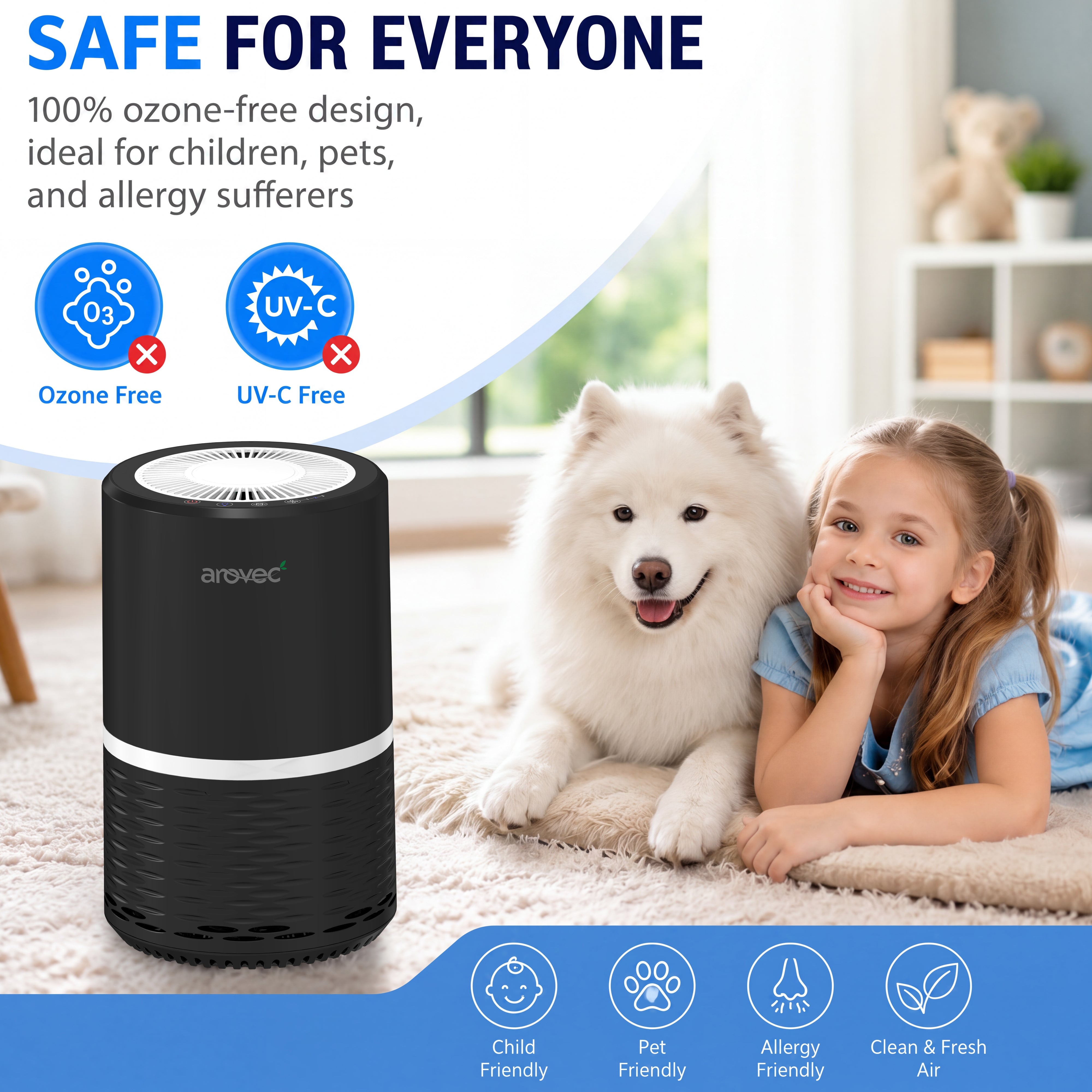 AROVEC True HEPA Air Purifier, AV-P152B