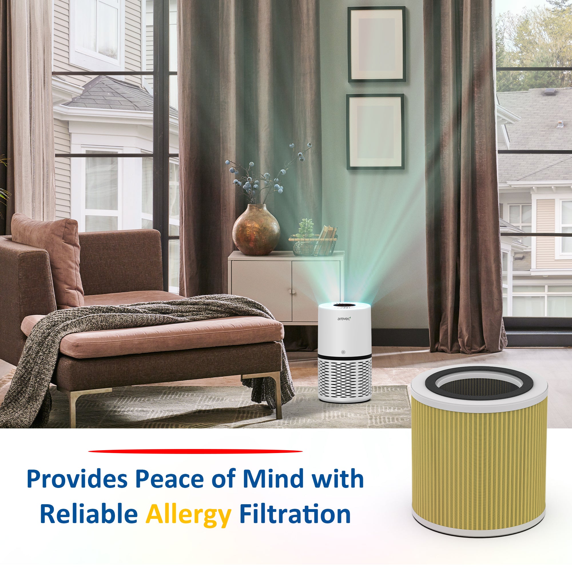 AROVEC AV-P152PRO-RFA Genuine Allergy Replacement Filter