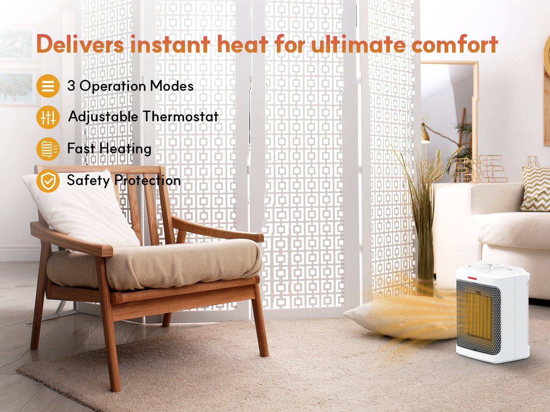 AROVEC 1800W Ceramic Space Heater, AVHT-FC180N