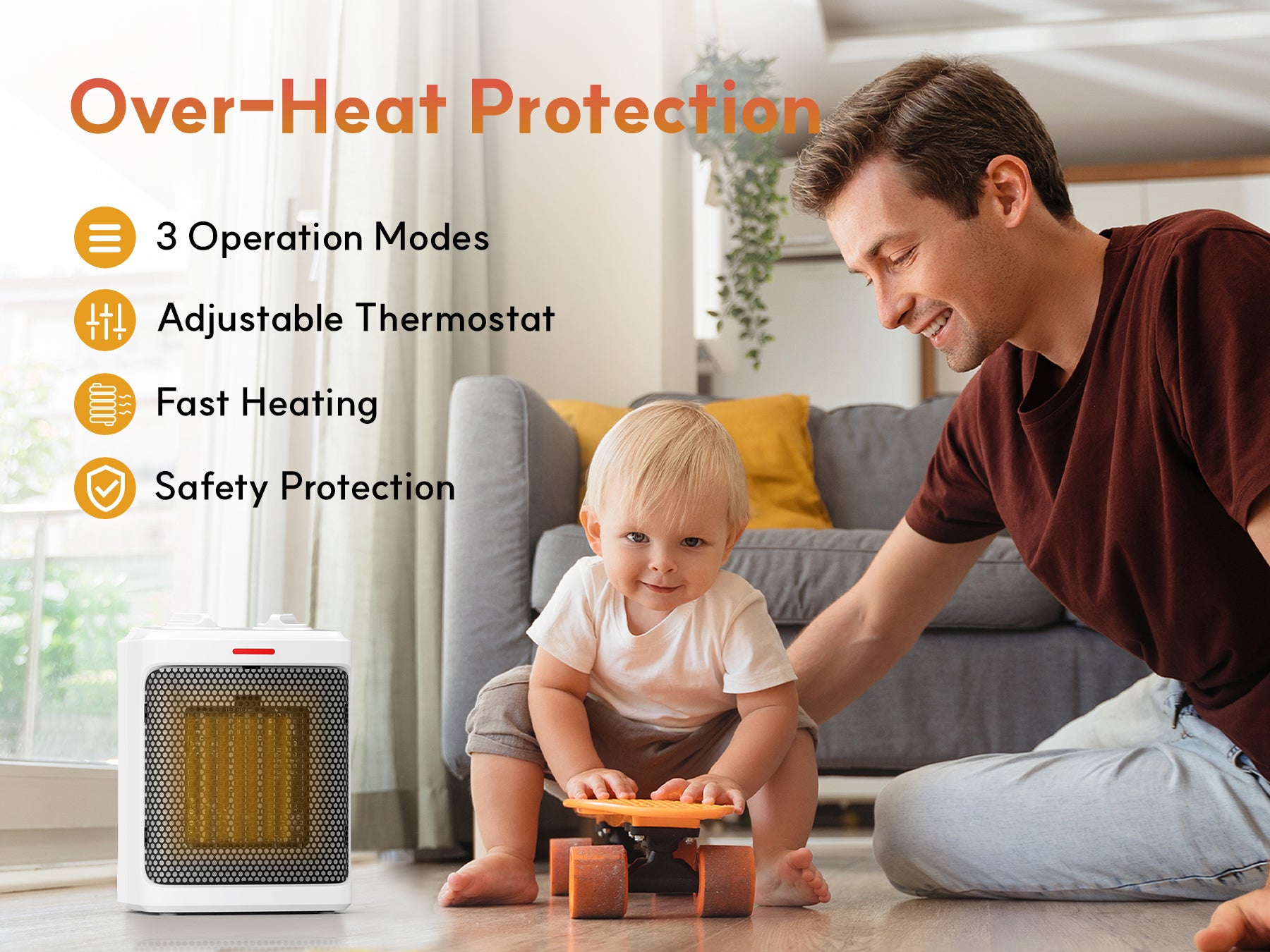 AROVEC 1800W Ceramic Space Heater, AVHT-FC180N