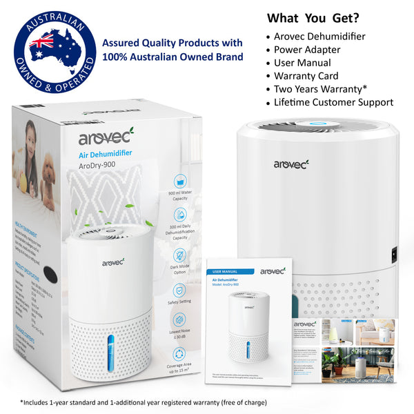 AROVEC Air Dehumidifier 900mL Water Tank, AroDry-900
