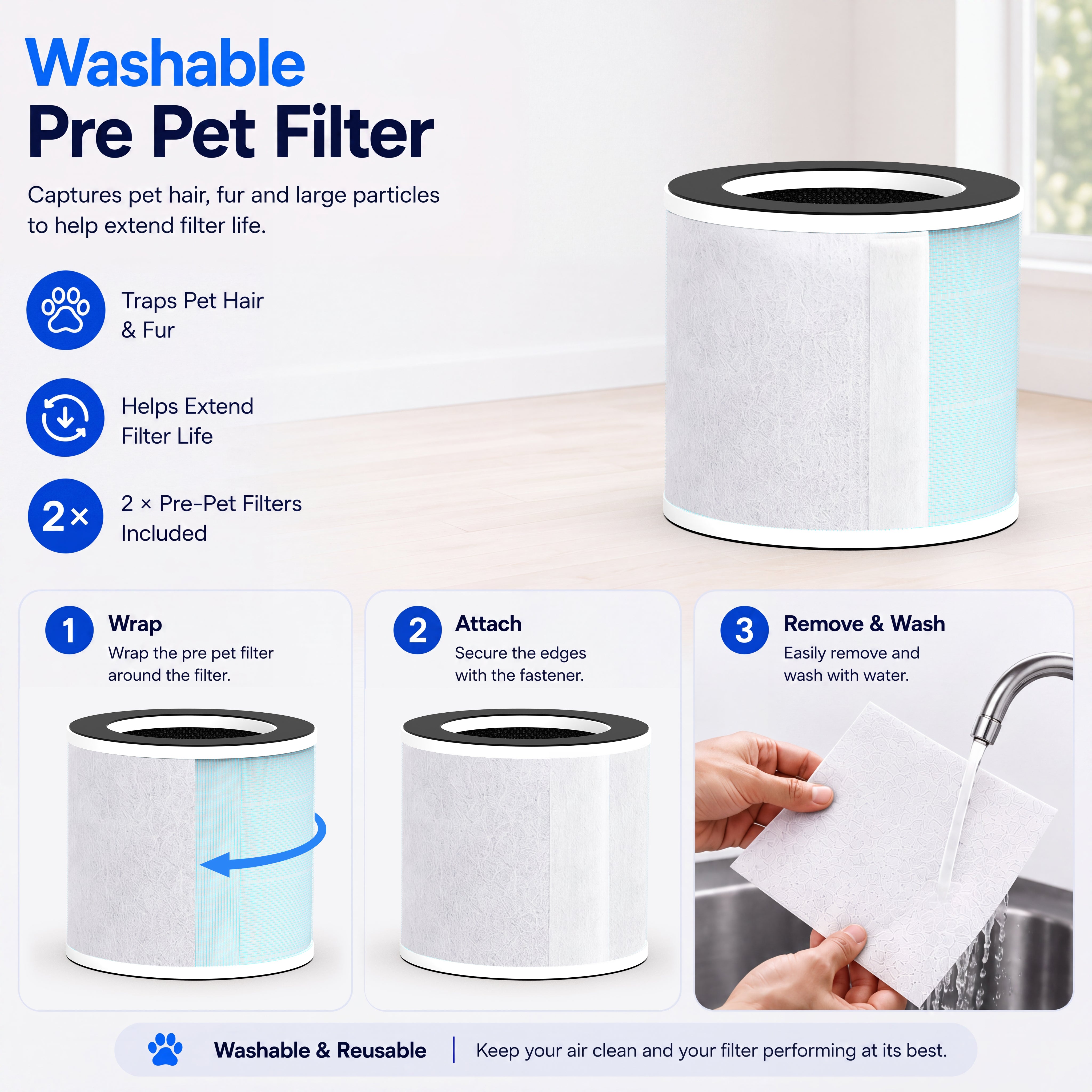 AROVEC Air Purifier Compact with H13 True HEPA Filter AV-P100