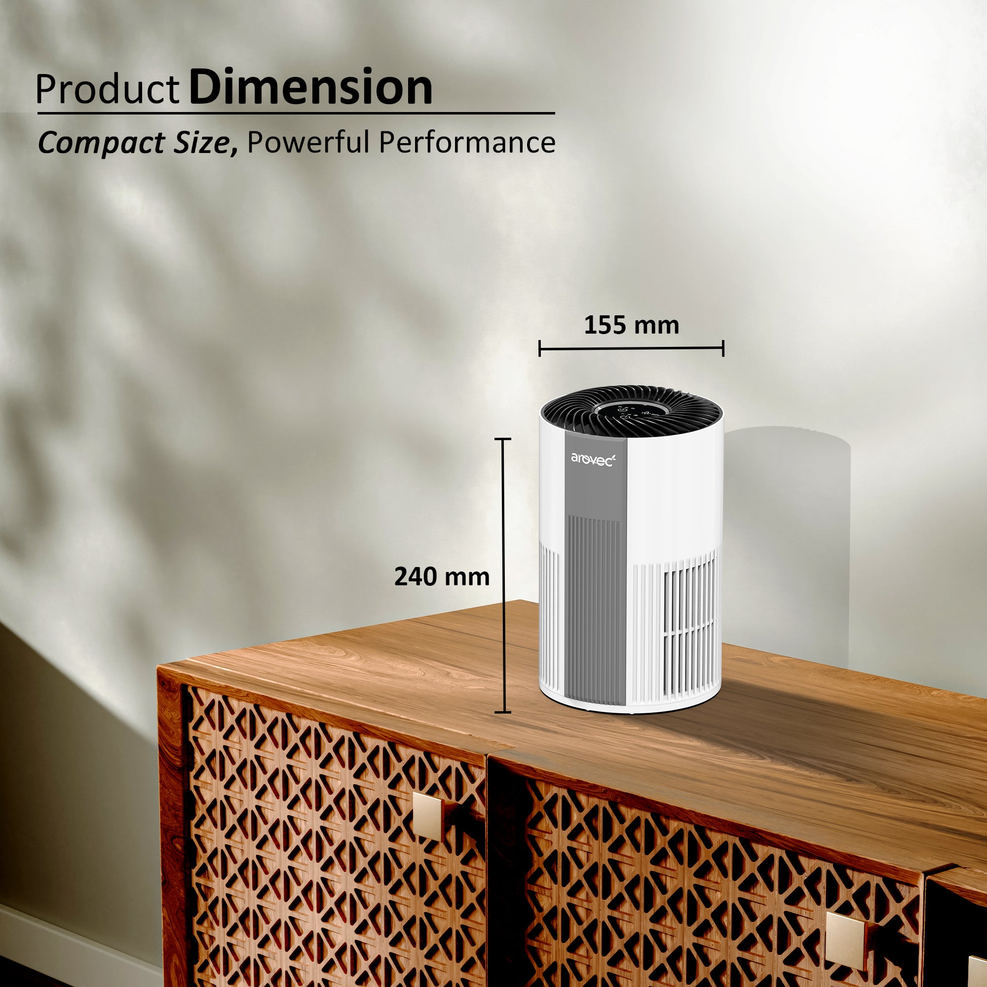 AROVEC Air Purifier Compact with H13 True HEPA Filter AV-P100