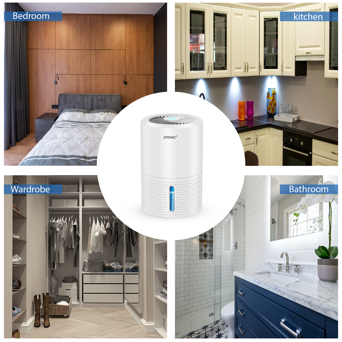 AROVEC Air Dehumidifier 900mL Water Tank, AroDry-900