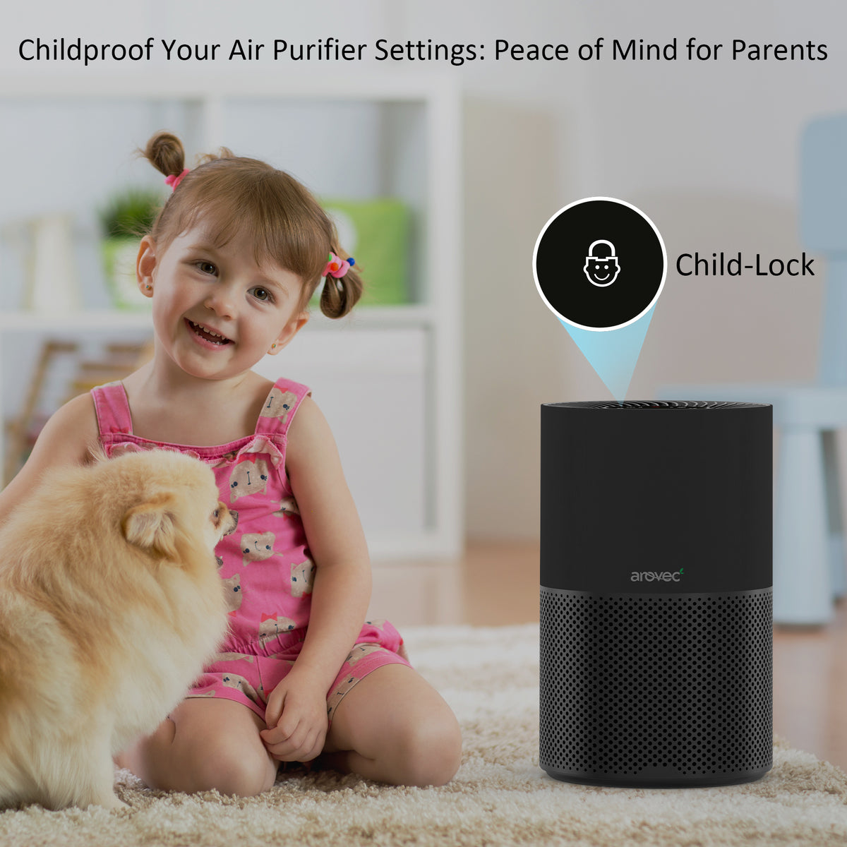 AROVEC Air Purifier for Home Bedroom , Apex300B