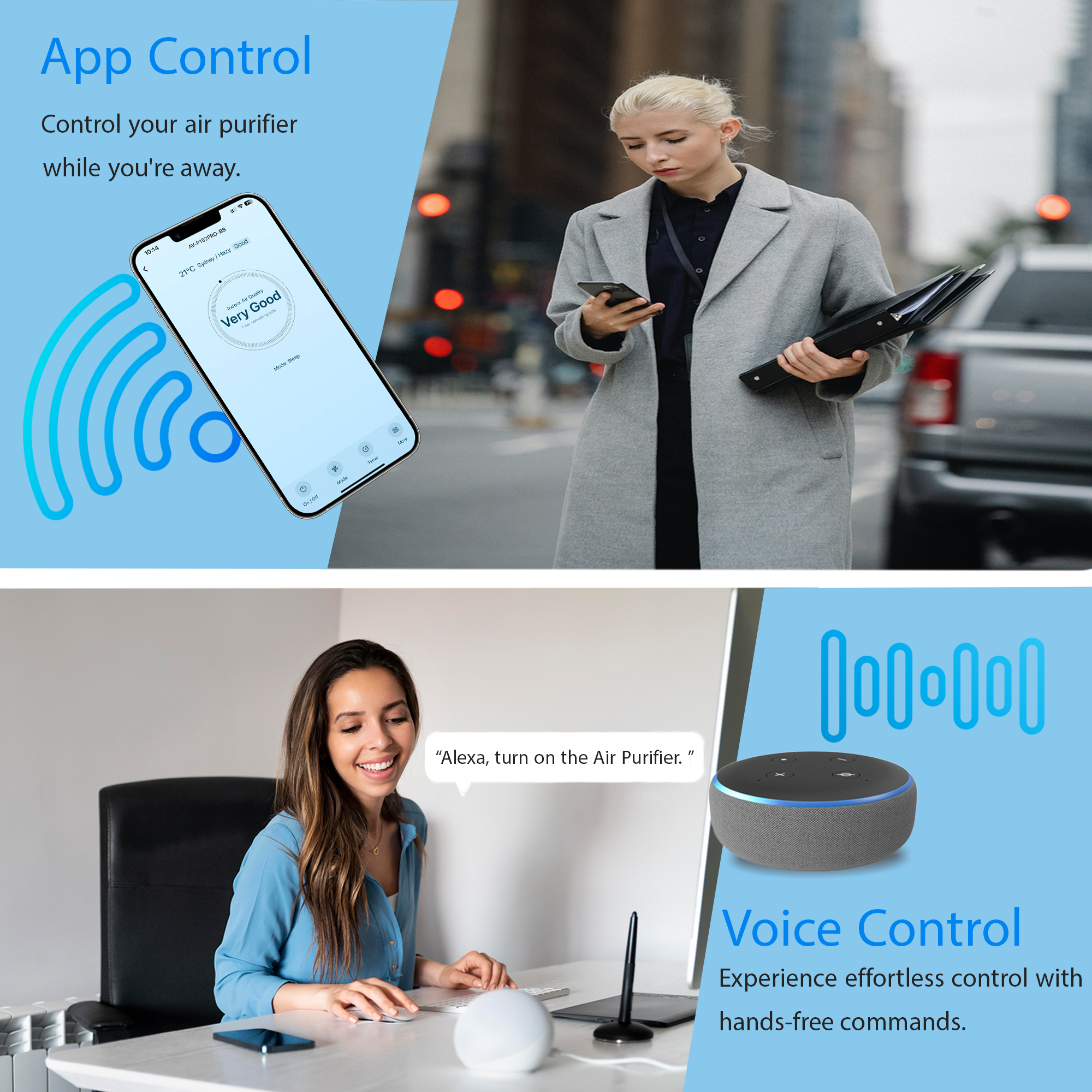 AROVEC Air Purifier Smart True HEPA, AV-P152PRO-BS