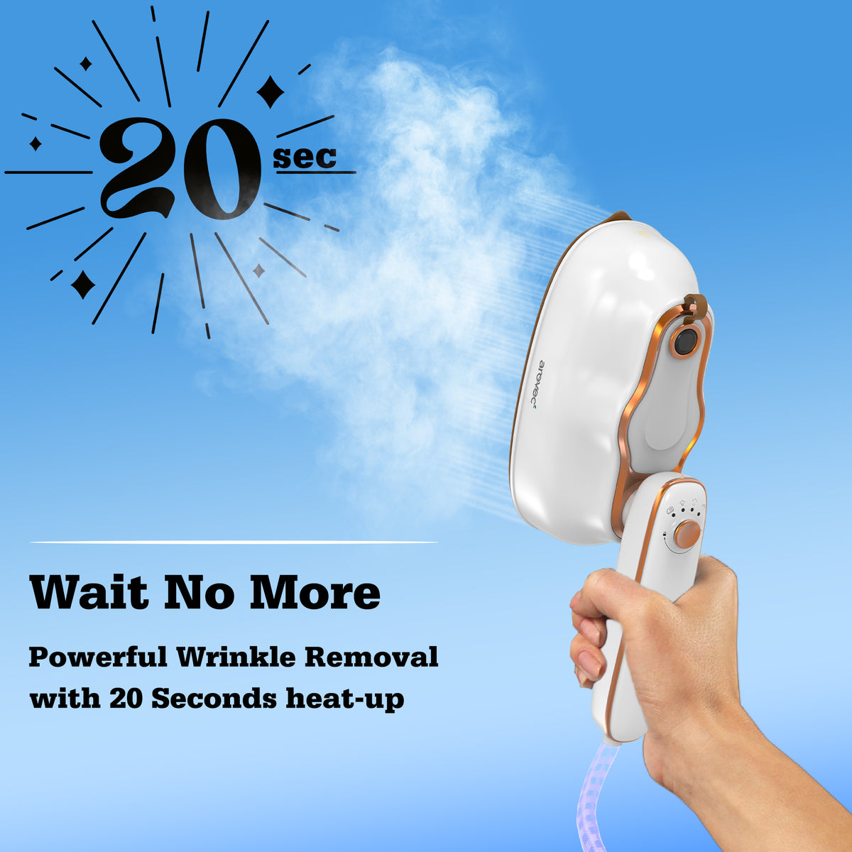 Arovec Clothes Steamer, 2-in-1 Iron &amp; Hand Steamer, with 200ml Water Tank