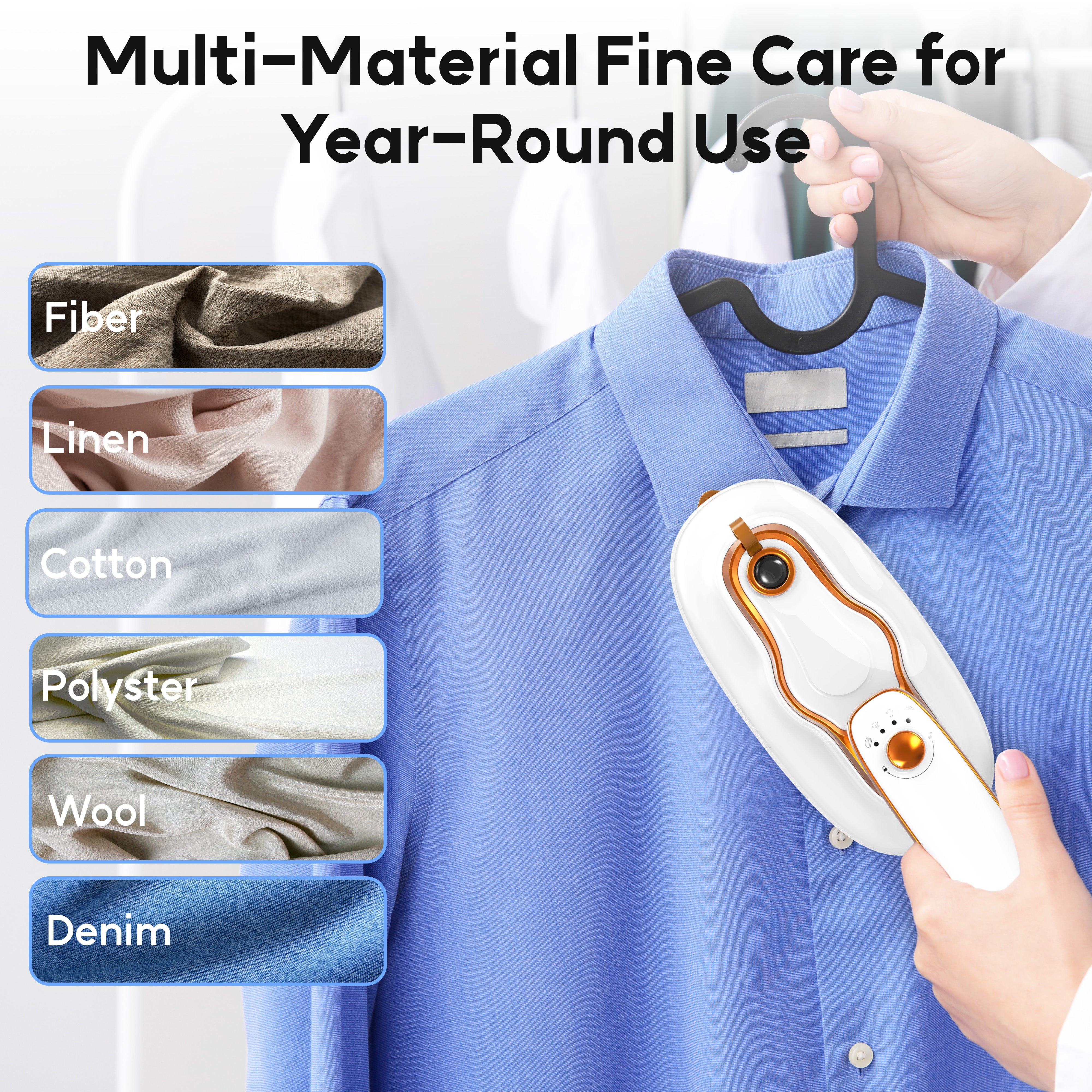 Arovec Clothes Steamer, 2-in-1 Iron & Hand Steamer, with 200ml Water Tank