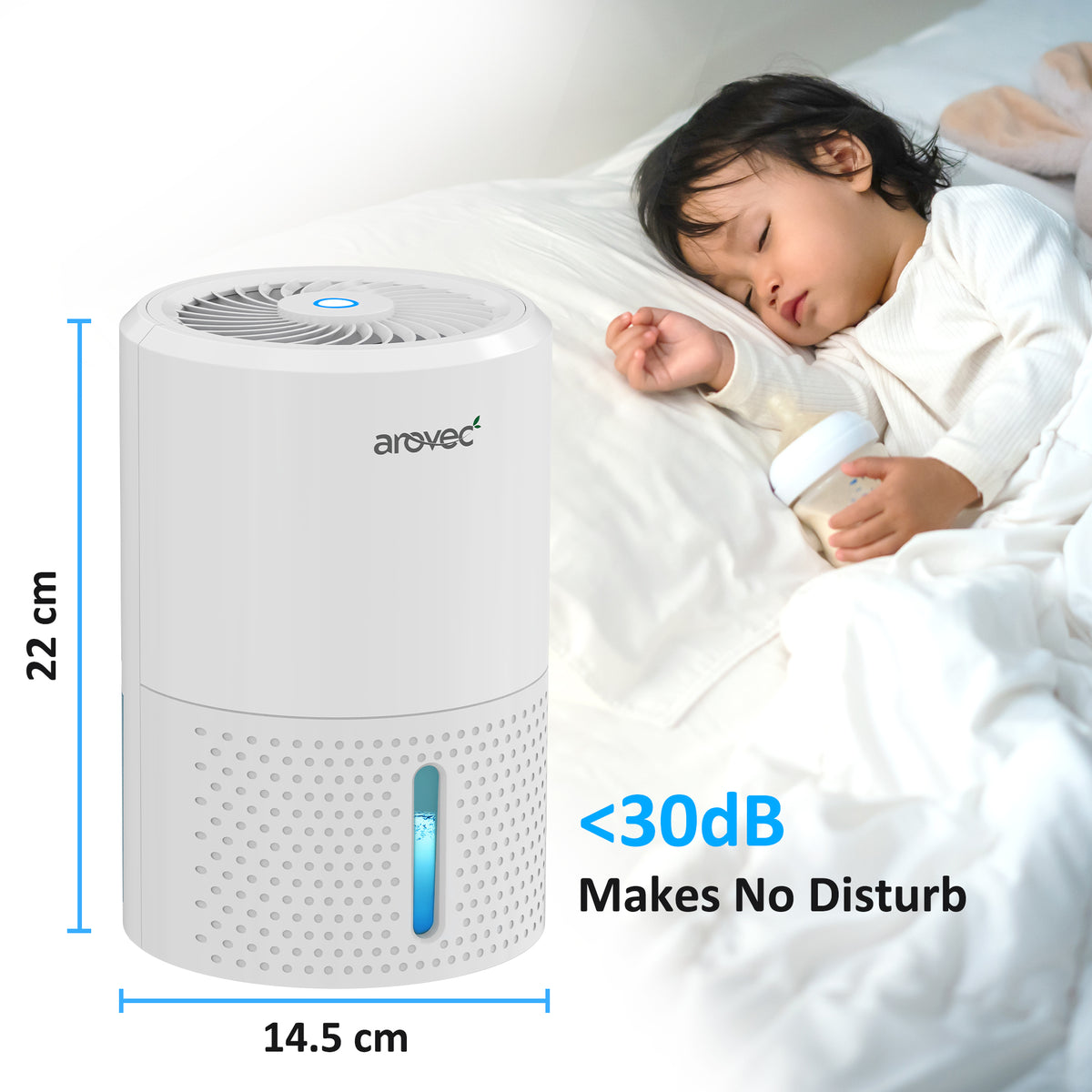 AROVEC Air Dehumidifier 900mL Water Tank, AroDry-900
