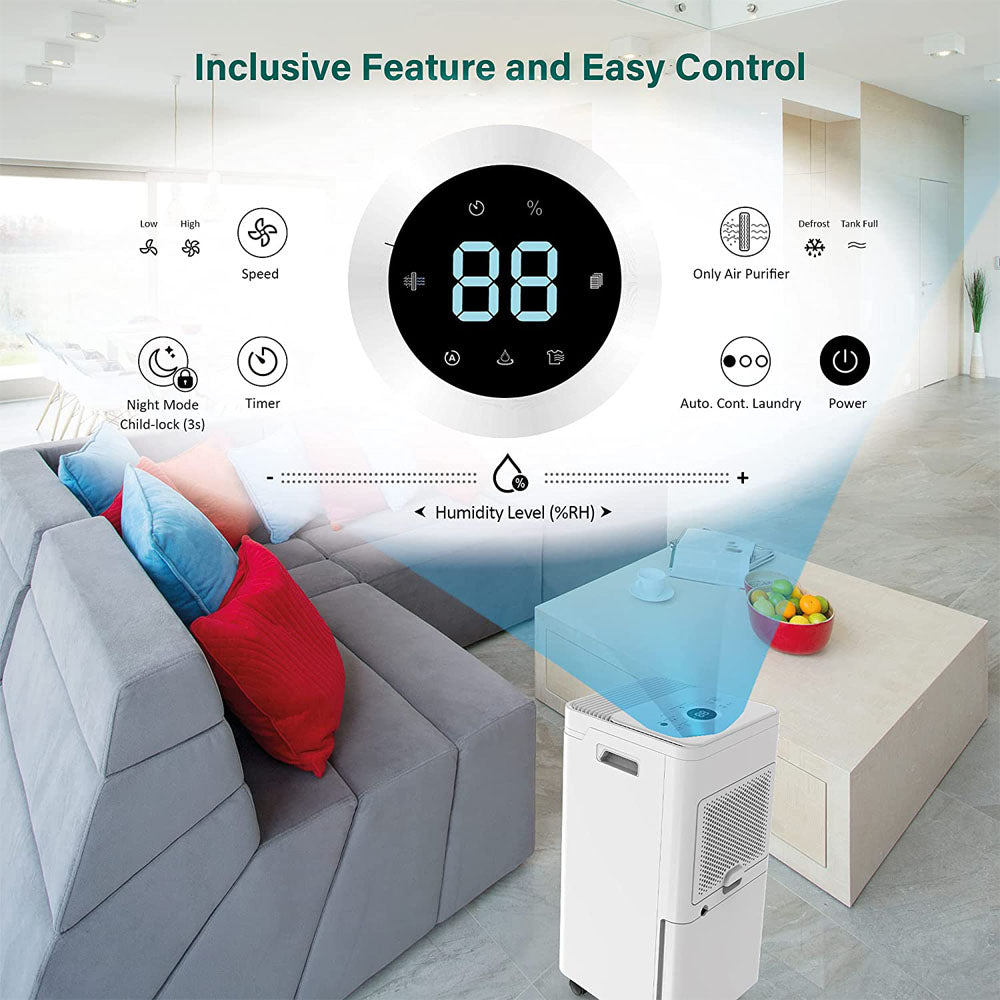 AROVEC Pre-Owned AroDry-P16 Smart Dehumidifier and Air Purifier (Renewed)