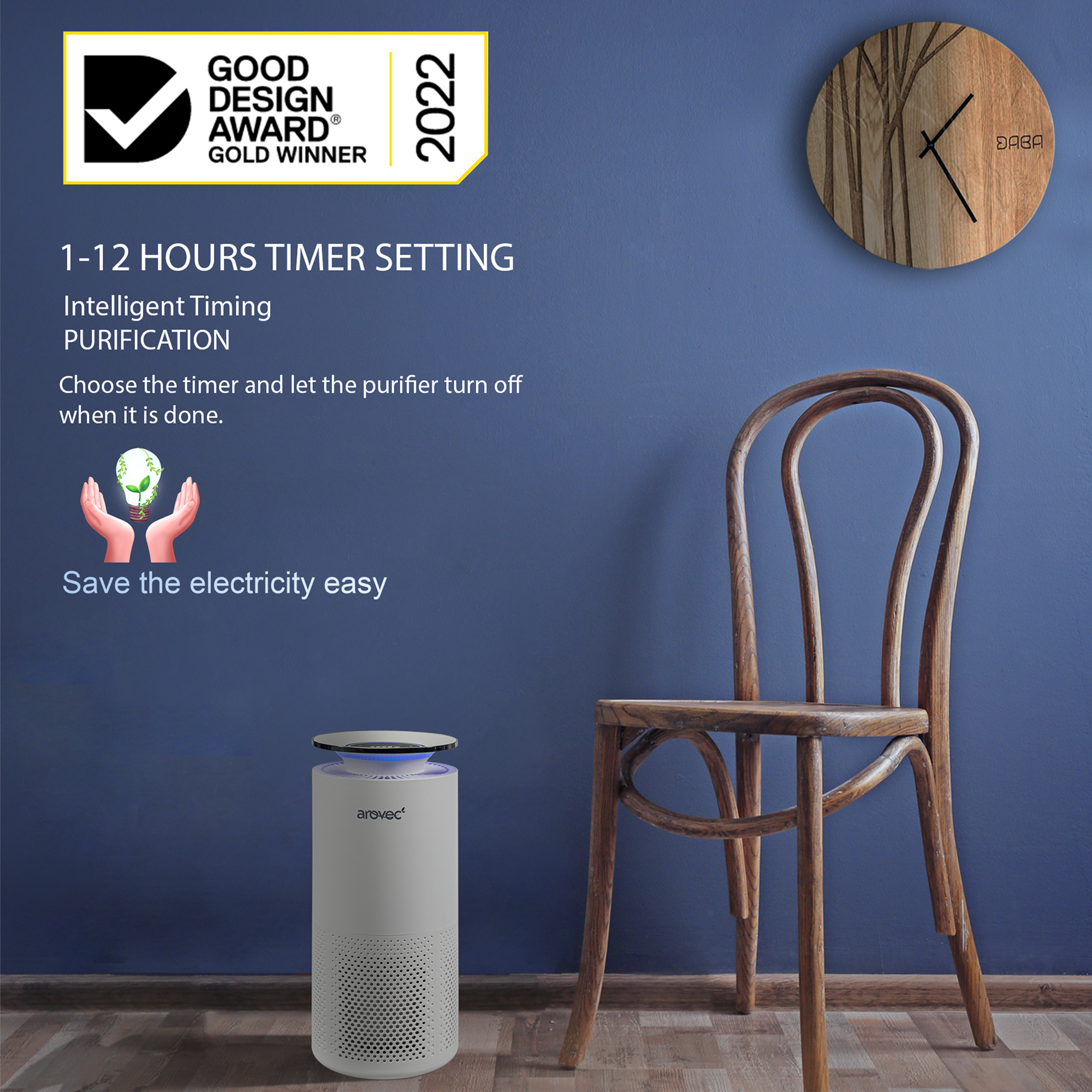 AROVEC Smart Plus True HEPA Air Purifier, AV-P500
