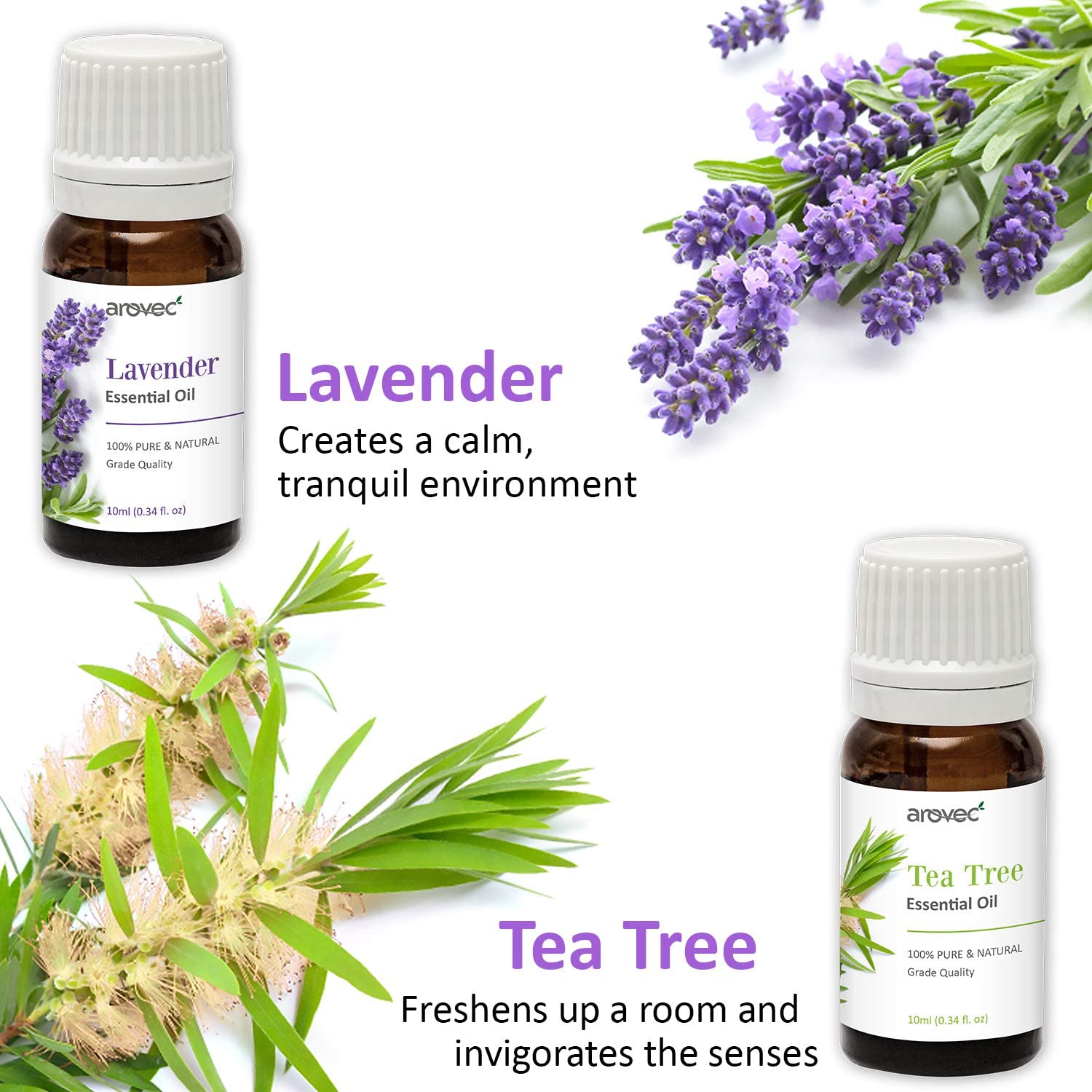 AROVEC 100% Pure & Natural Essential Oils