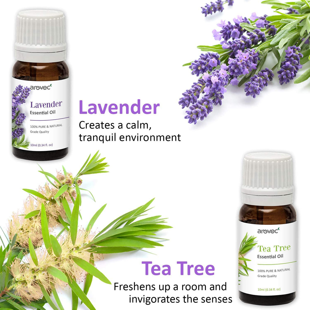 AROVEC 100% Pure & Natural Essential Oils